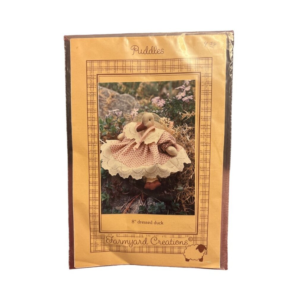 Farmyard Creations "Ruddles" 8" Dressed Duck Sewing Pattern Vintage 1981